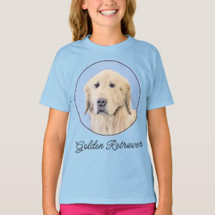 Golden Retriever Painting - Cute Original Dog Art  T-Shirt