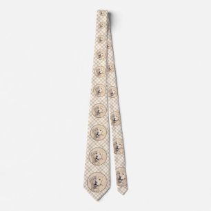 Golden Retriever Painting - Cute Original Dog Art Tie
