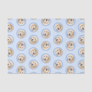 Golden Retriever Painting Cute Original Dog Art Tissue Paper
