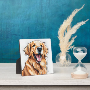 Golden Retriever Painting   Dog Pet Tabletop Art Plaque