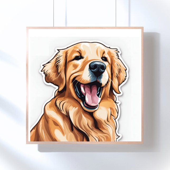 Golden Retriever Painting Poster (Creator Uploaded)