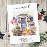 Golden Retriever Patriotic Personalised Dog Moving