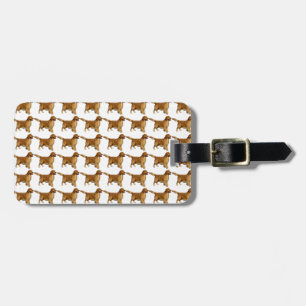 Golden retriever pattern luggage tag