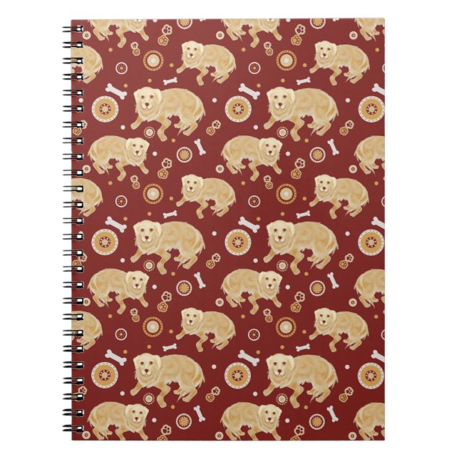 Golden Retriever Pattern Notebook (Front)