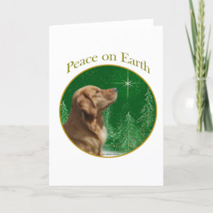 Golden Retriever Peace Holiday Card