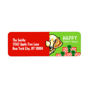 Golden Retriever Peek-a-boo Christmas