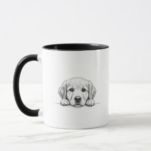 Golden Retriever Peeking Mug Cute Dog Lover Gift