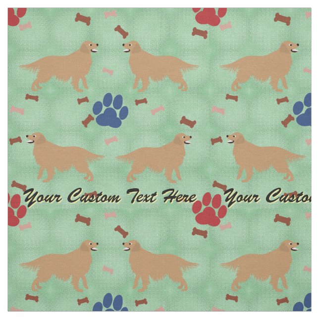 Golden Retriever - Personalise Fabric (Swatch)
