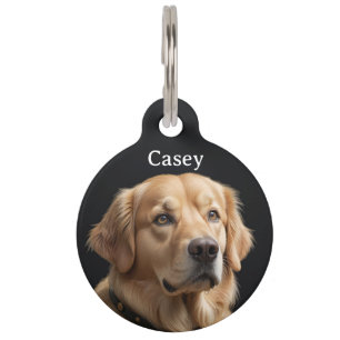 Golden Retriever Personalise Pet ID Tag