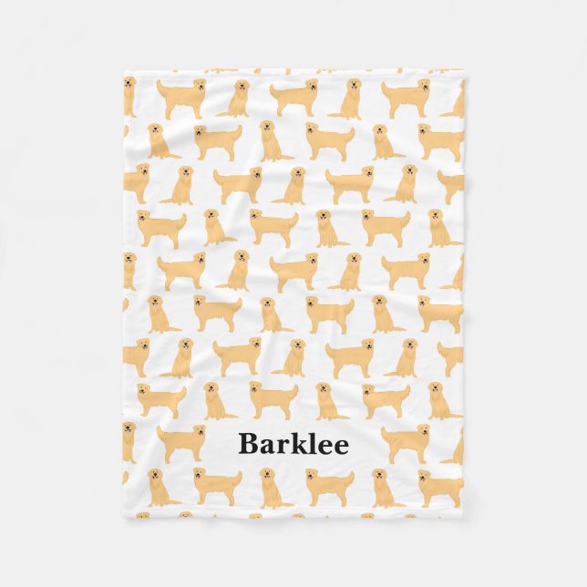 Golden Retriever Personalised Blanket - Dog (Front)