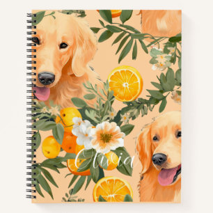 Golden Retriever Personalised Puppy Dog Notebook