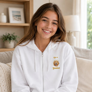 Golden Retriever Photo Life Is Golden Hoodie
