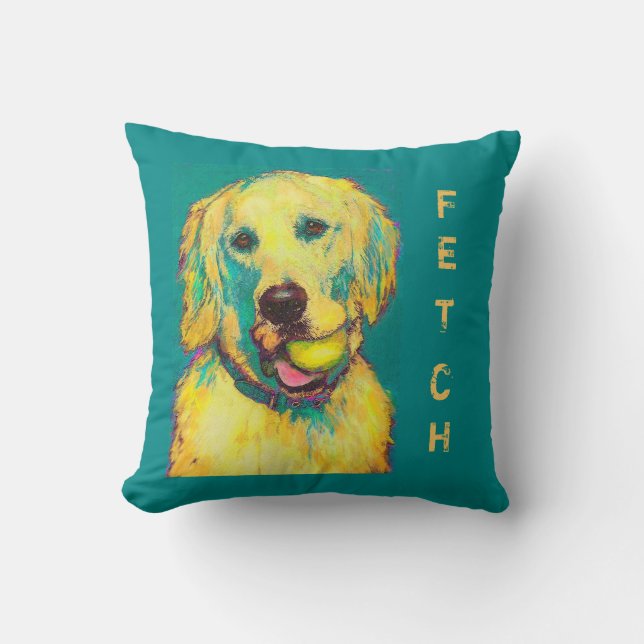 golden retriever pillow (Front)