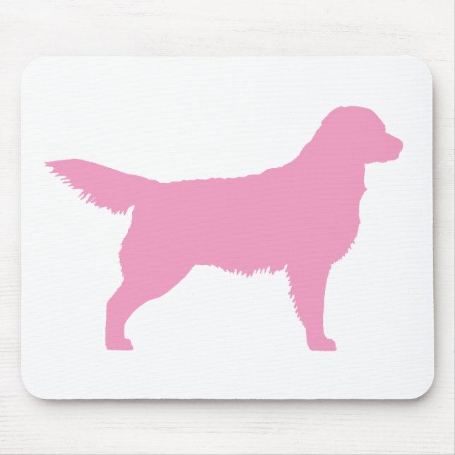 Golden Retriever (pink) Mouse Mat (Front)