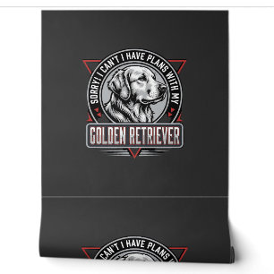 Golden Retriever Plans Dog Badge Design Wallpaper