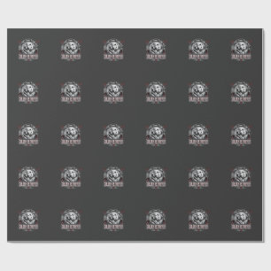 Golden Retriever Plans Dog Badge Design Wrapping Paper
