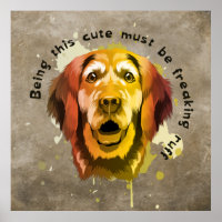 Golden Retriever Pop Art Style