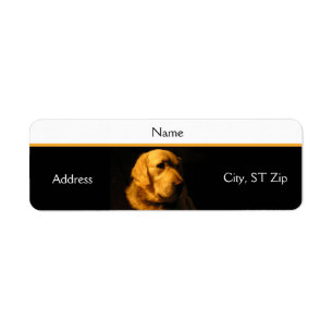 Golden Retriever Portrait Address Label