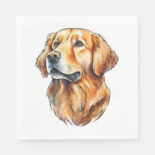 Golden Retriever Portrait Classic T-Shirt Napkin