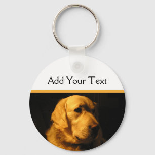Golden Retriever Portrait Keychain