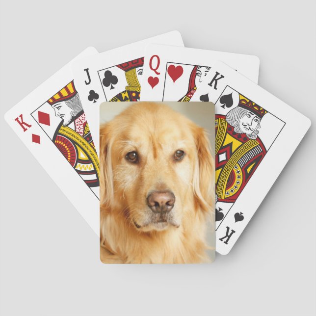 Golden Retriever Portrait Playing Cards (Back)