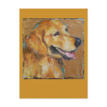 Golden Retriever post card