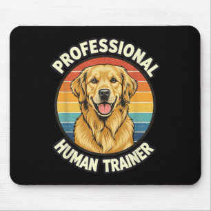 Golden Retriever Professional Human Trainer Funny Mouse Mat