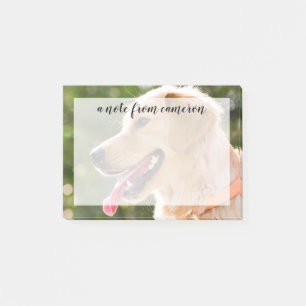 Golden Retriever Profile With Tongue Out Post-it Notes