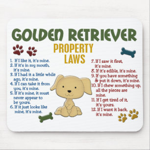 Golden Retriever Property Laws 4 Mouse Mat