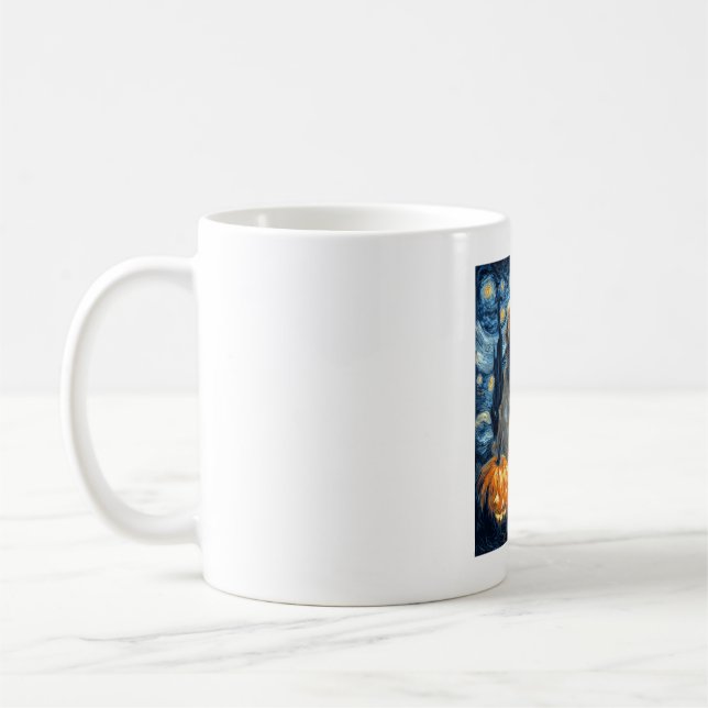 Golden Retriever Pumpkin Starry Night Dog Mom Van  Coffee Mug (Left)