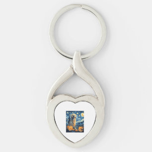Golden Retriever Pumpkin Starry Night Dog Mom Van Key Ring