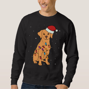 Golden Retriever Pup Christmas Lights Sweatshirt