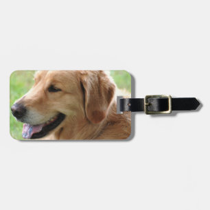 Golden Retriever Pup Luggage Tag