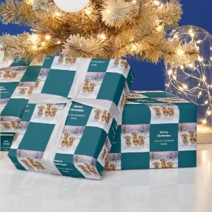 Golden Retriever Puppies In Snow Puppy Christmas Wrapping Paper