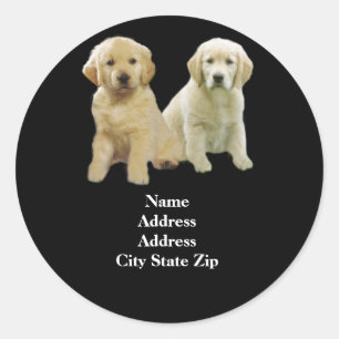 Golden Retriever Puppy Address Label