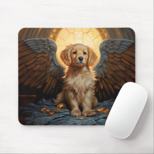 Golden Retriever puppy Angel Mouse Mat