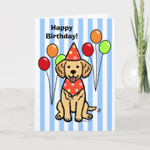 Golden Retriever Puppy Birthday Card
