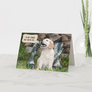 Golden Retriever Puppy Birthday Humour Card