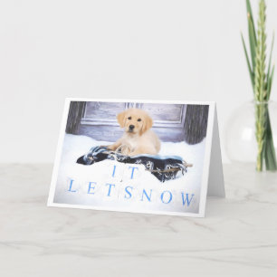 Golden Retriever Puppy Christmas Card