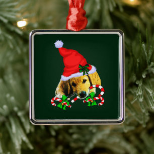 Golden Retriever Puppy Christmas Metal Tree Decoration