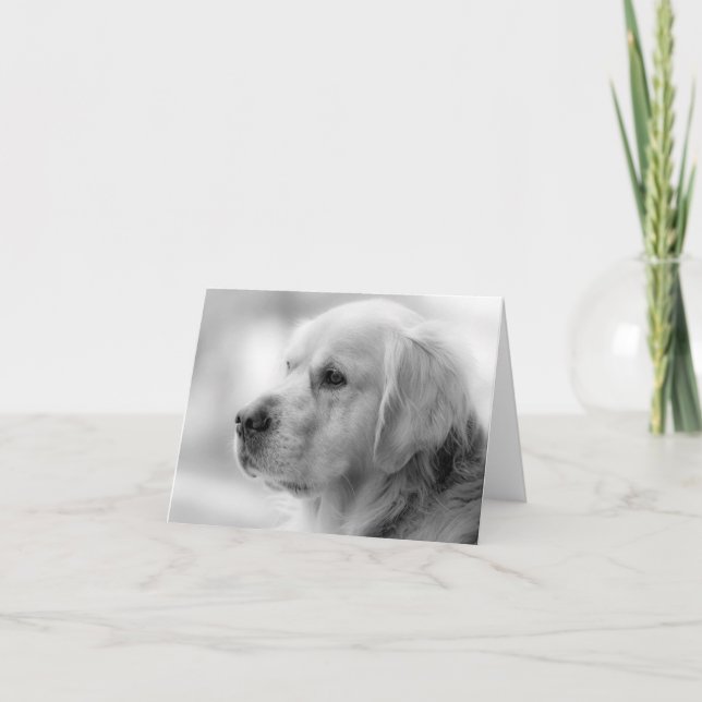 Golden Retriever Puppy Dog Blank Notecard (Front)