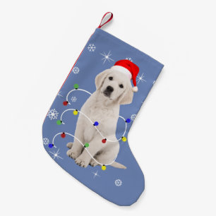 Golden Retriever Puppy Dog Holiday Christmas Small Christmas Stocking