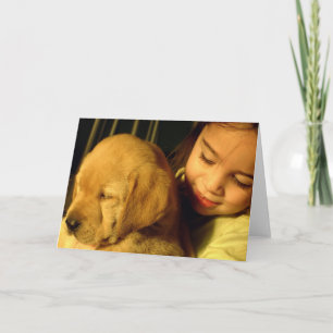 Golden Retriever Puppy Dog Photograph Card