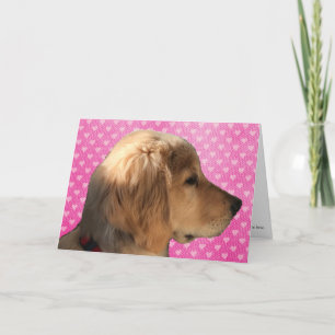 Golden Retriever Puppy Dog Valentine’s Day Card