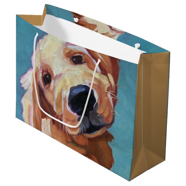 Golden Retriever Puppy Gift Bag (Front Angled)