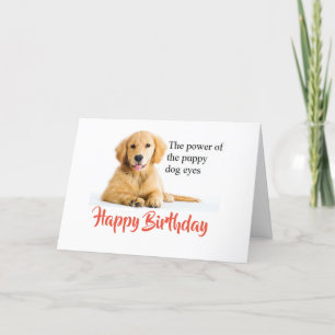 Golden Retriever Puppy Happy Birthday Card