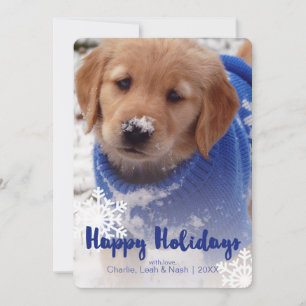 Golden Retriever Puppy Holiday Card