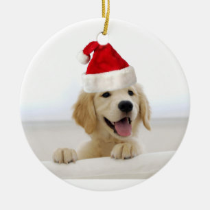 Golden Retriever Puppy Holiday Christmas Ornament
