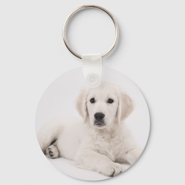 Golden Retriever Puppy Key Ring (Front)