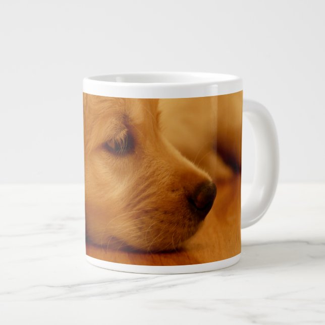 Golden Retriever Puppy Large Coffee Mug (Front Right)